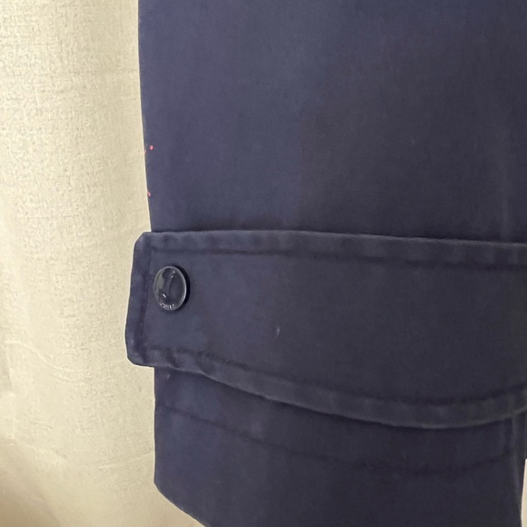 Joules Sz 16 Navy Lined Canvas Raincoat - Picture 5 of 8